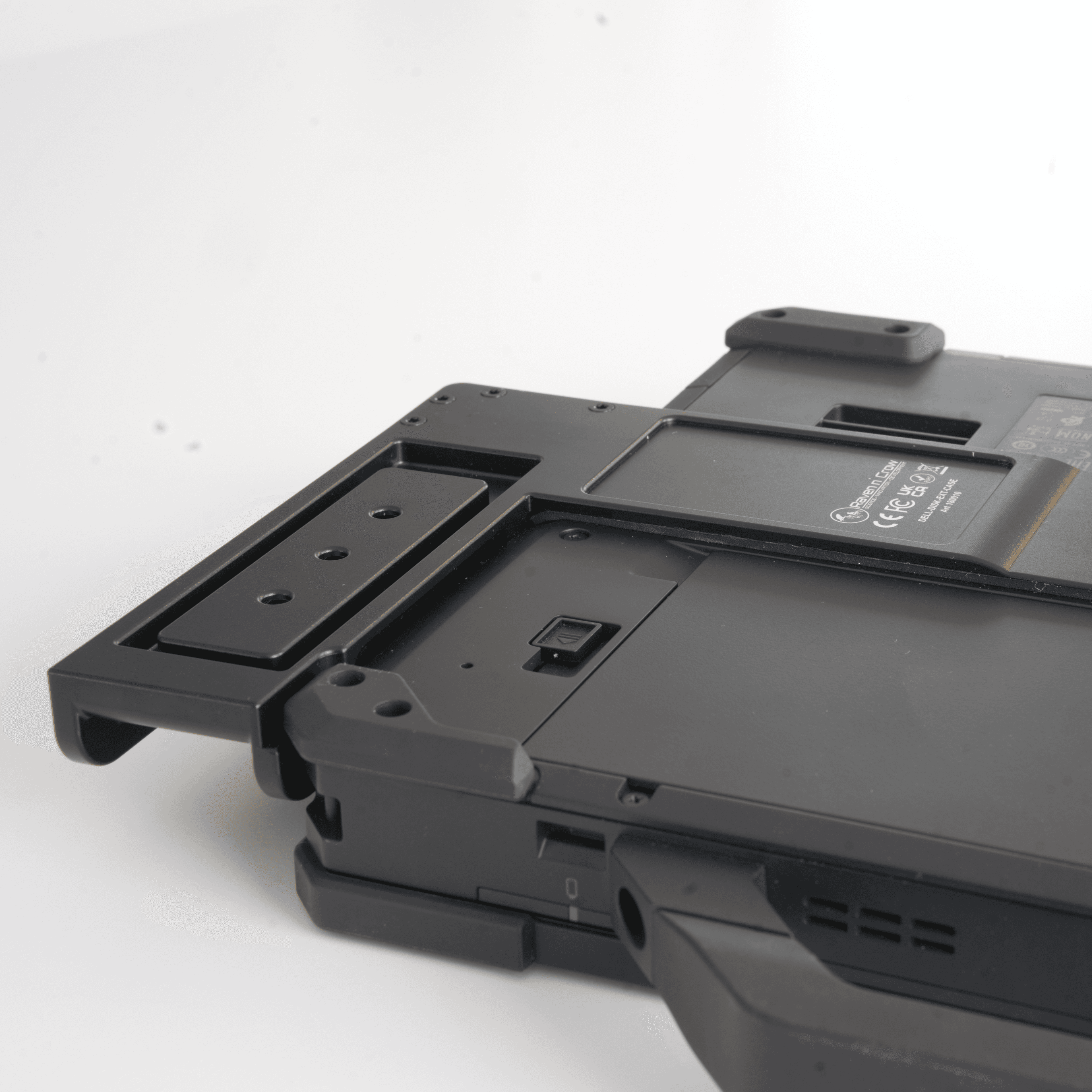 Dell quick swap SSD — underneath view of the RapidSwap mounting system